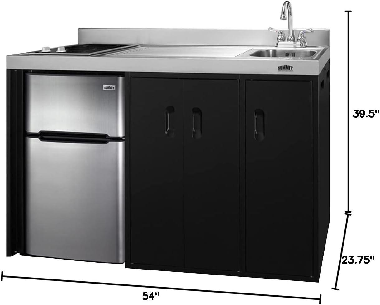 Summit Ck54sinkr 54 Inches Wide Kitchenette - Stainless Steel