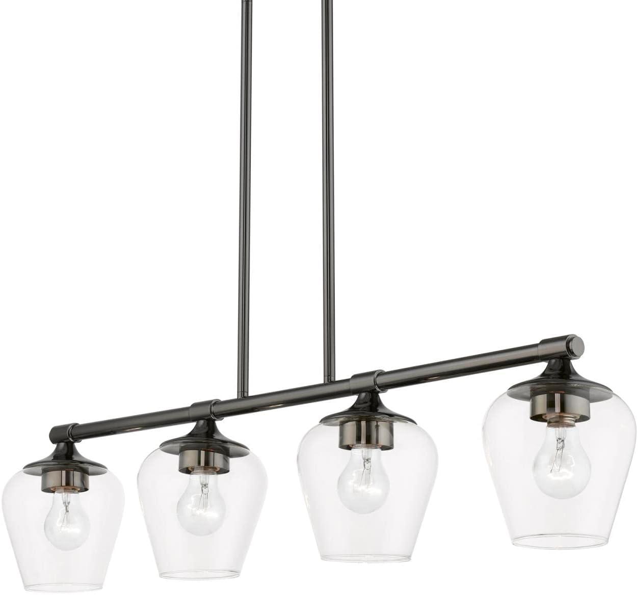 Livex Lighting Willow 4 - Light Chandelier in  Black Chrome
