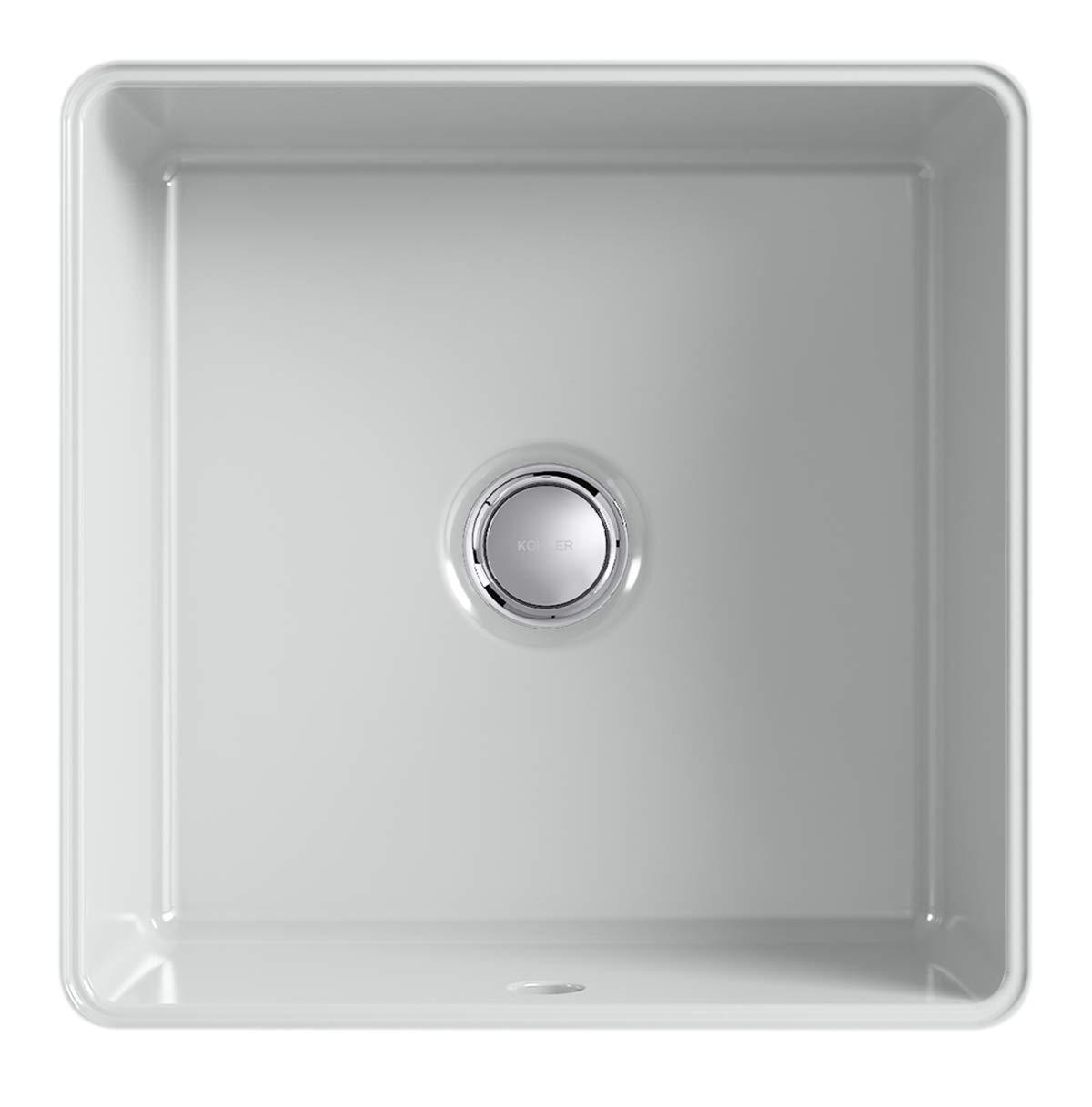 Verticyl Vitreous China Square Undermount Bathroom Sink with Overflow