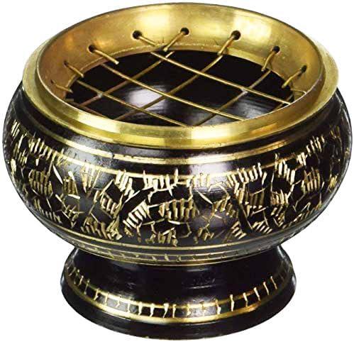 Brass Small Pooja Articles for poojan in Your Home Office or Temple Traditional Indian puja and Gift Items (Burner) Visit the PARIJAT HANDICRAFT Store 4.0