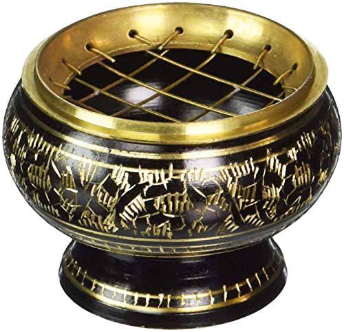 Brass Small Pooja Articles for poojan in Your Home Office or Temple Traditional Indian puja and Gift Items (Burner) Visit the PARIJAT HANDICRAFT Store 4.0