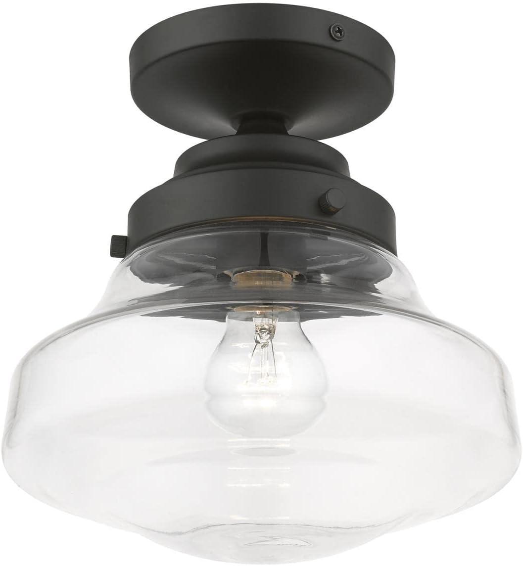 Livex Lighting Avondale 1 - Light Semi-Flush Mount in  Black