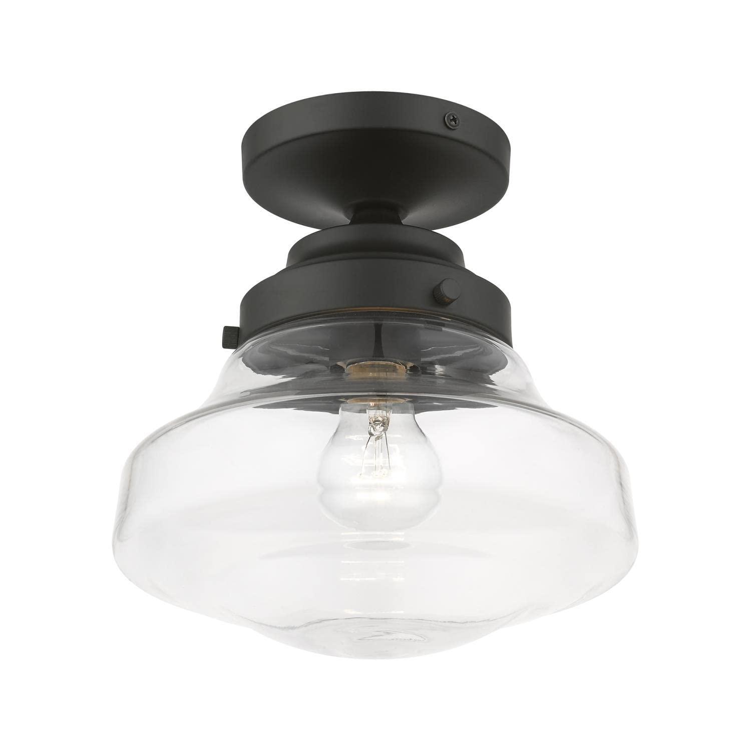 Livex Lighting Avondale 1 - Light Semi-Flush Mount in  Black