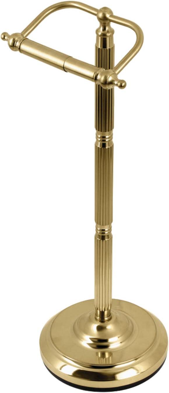 Georgian Brushed Brass Freestanding Toilet Paper Holder