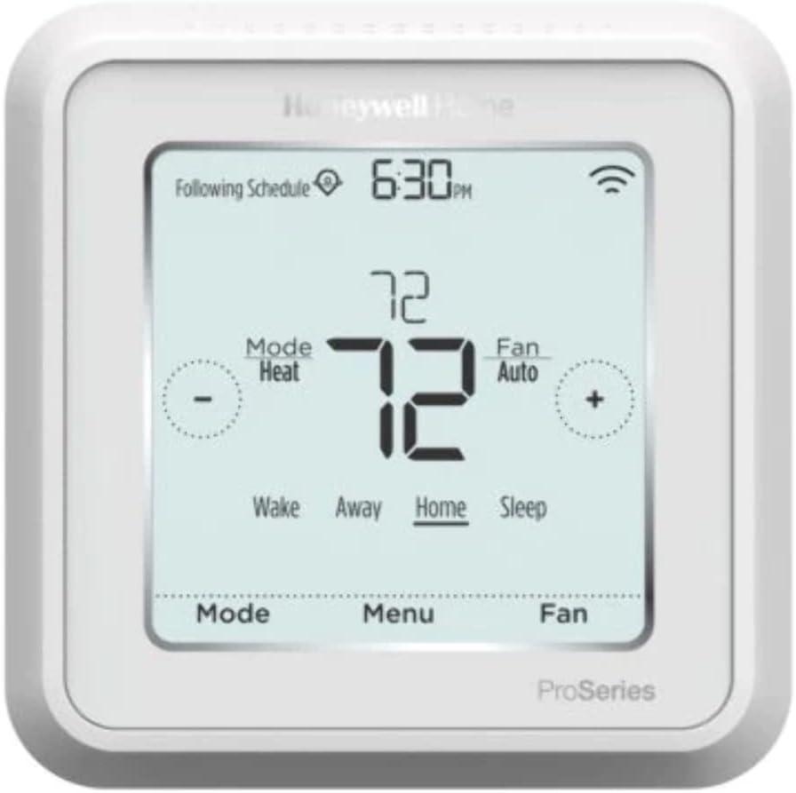 Honeywell White Digital Heat Pump Thermostat with Alexa and Siri