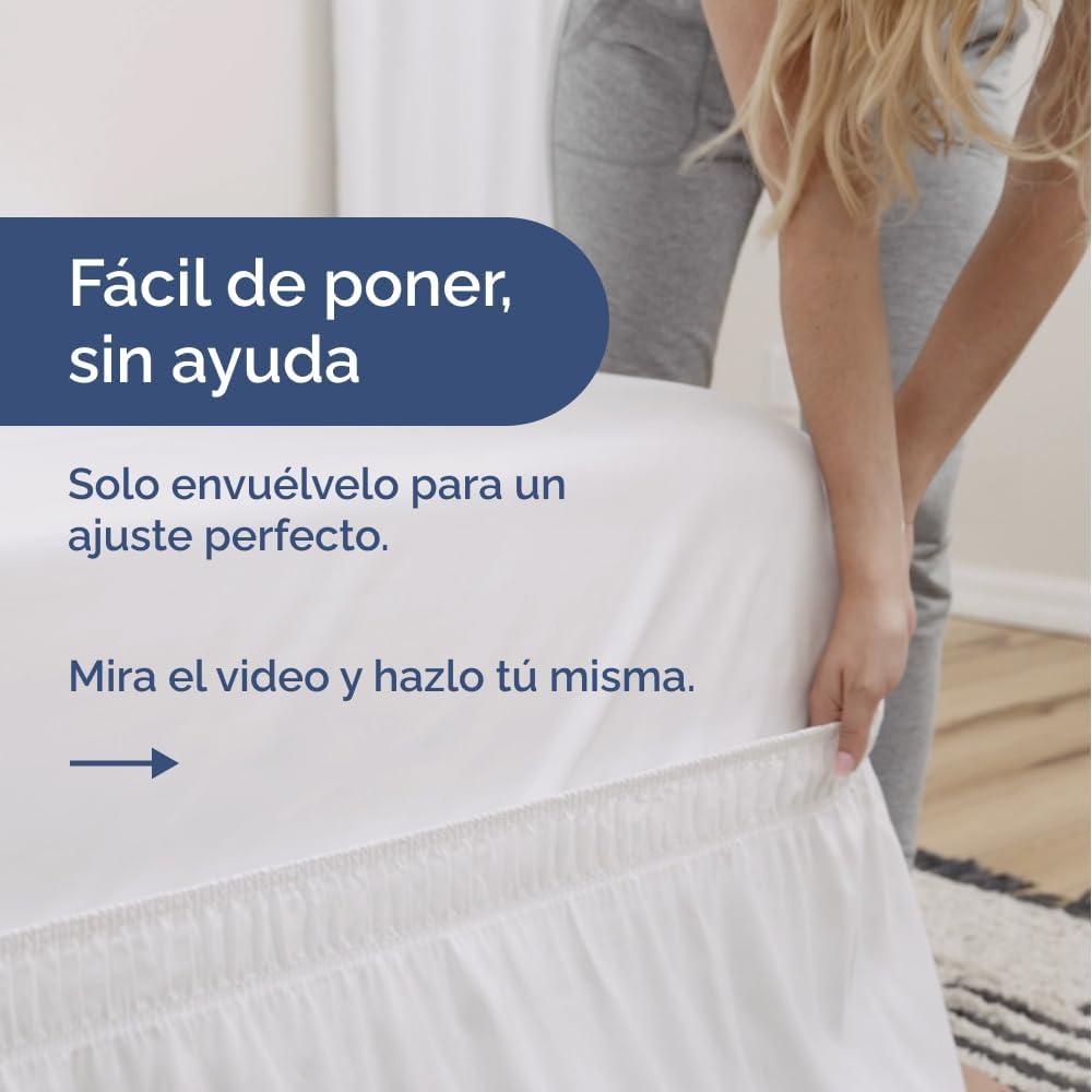 CGK Linens Ruffled Elastic Wrap Around Tailored Bed Skirt