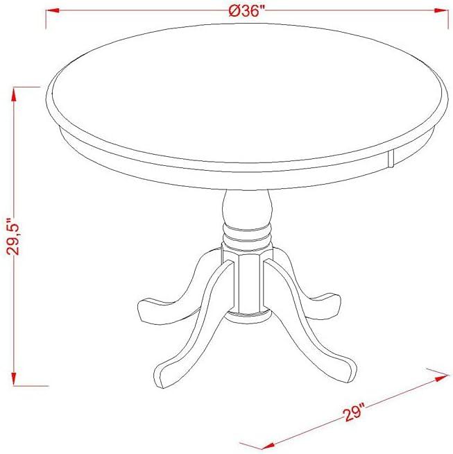 Linen White 3-Piece Round Pedestal Dining Set with Gray Upholstered Chairs