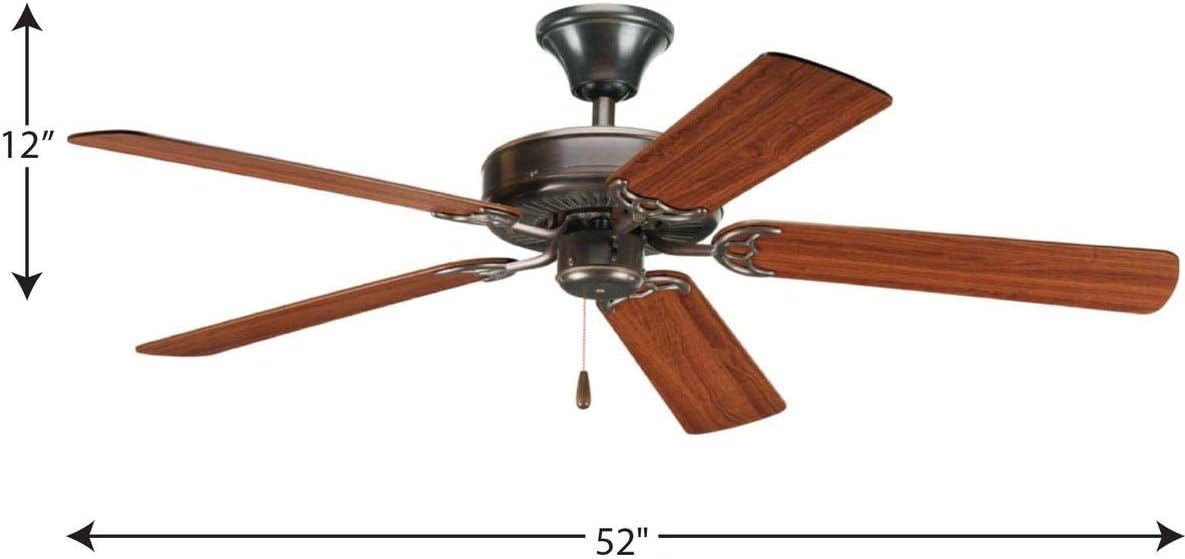 Progress Lighting AirPro Builder 52 in. Indoor Antique Bronze Ceiling Fan