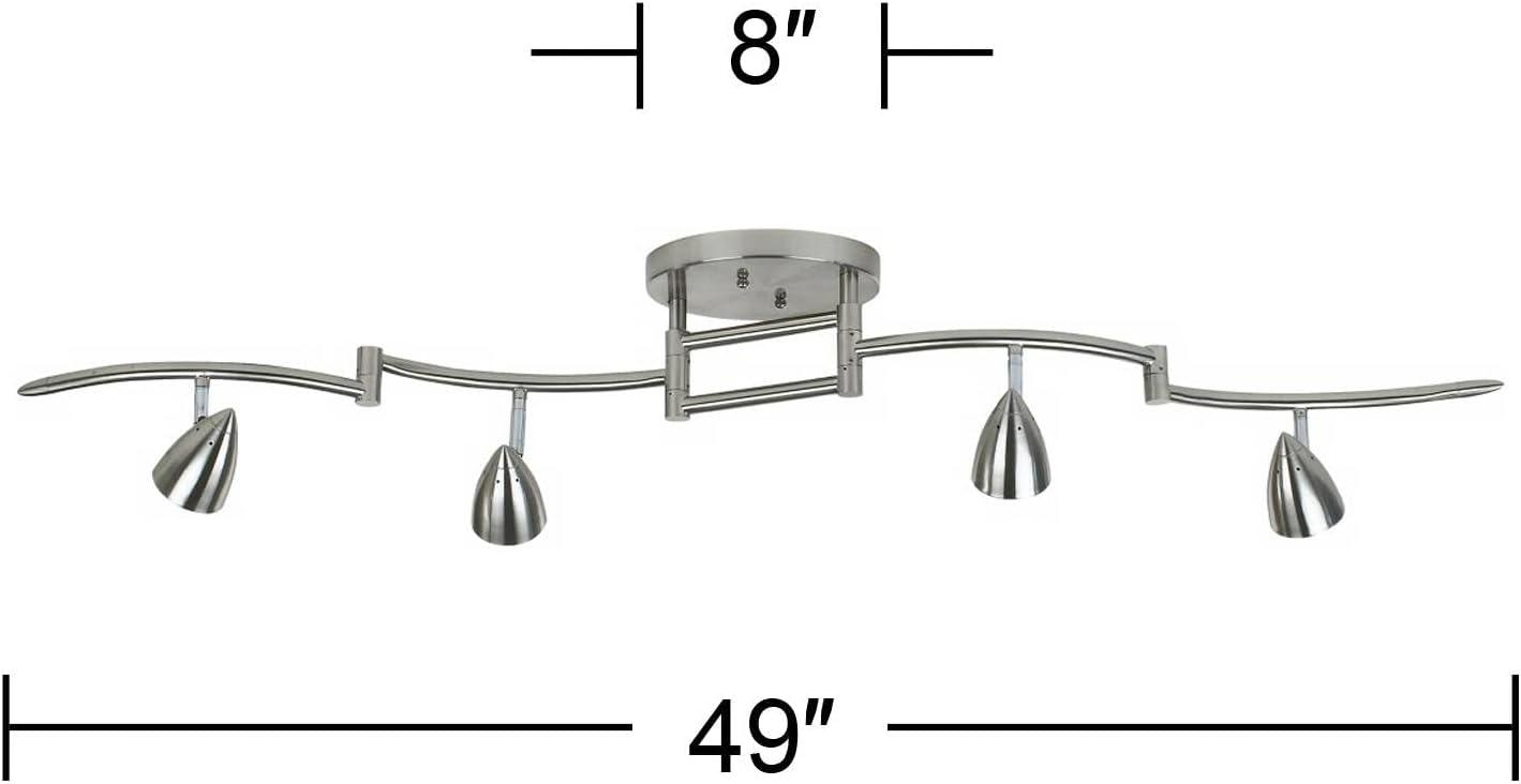 Axel 49'' Silver Brushed Nickel 4-Head LED Track Light