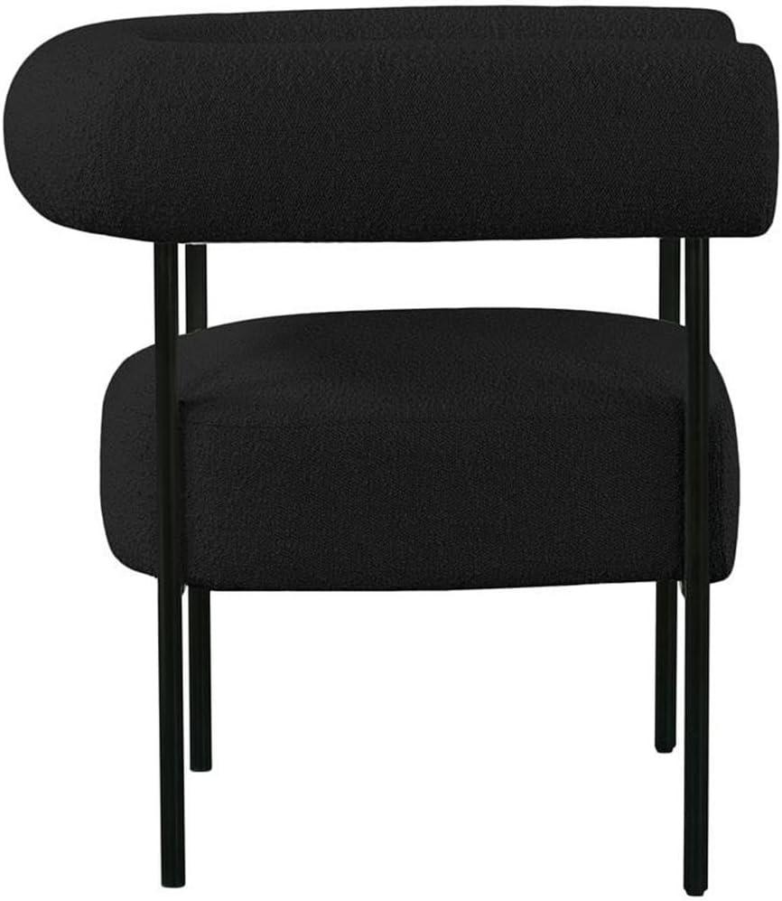 Meridian Furniture Blake Black Boucle Fabric Accent Chair