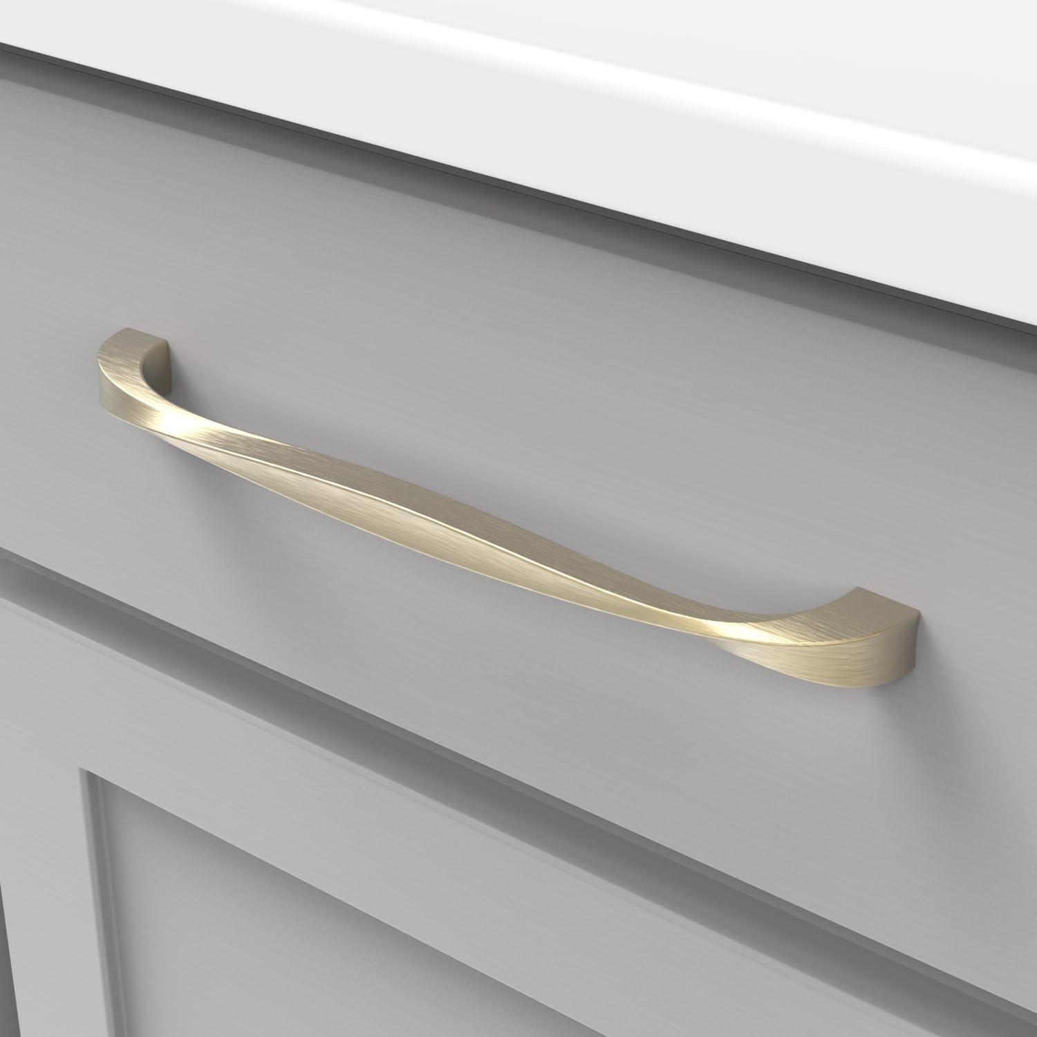 Elusive Golden Nickel Bar Cabinet Pull with Mounting Hardware