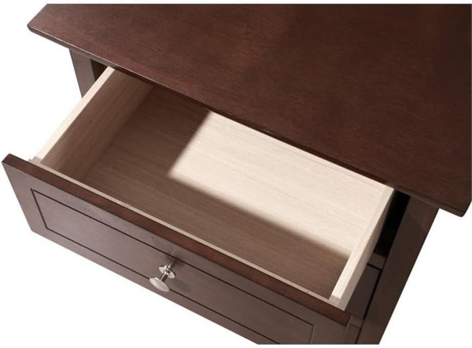 Glory Furniture Daniel 3 Drawer Nightstand in Cappuccino