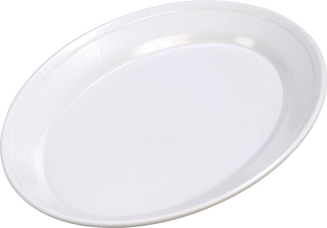 Carlisle FoodService Products Plastic Oval Platter Oval Tray with Rim for Home and Restaurant, Plastic, 12 x 8.5 Inches, White, (Pack of 12)