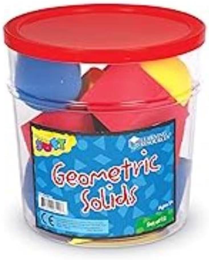 Learning Resources Hands-On Soft Geosolids, Soft Foam 3D Shapes, Set of 12, Ages 5+