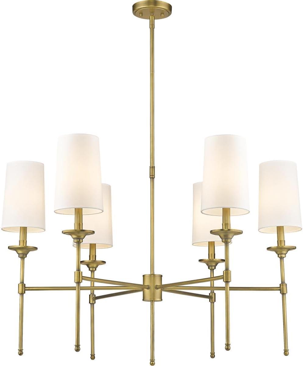 Z-Lite Emily 6 - Light Chandelier in  Rubbed Brass