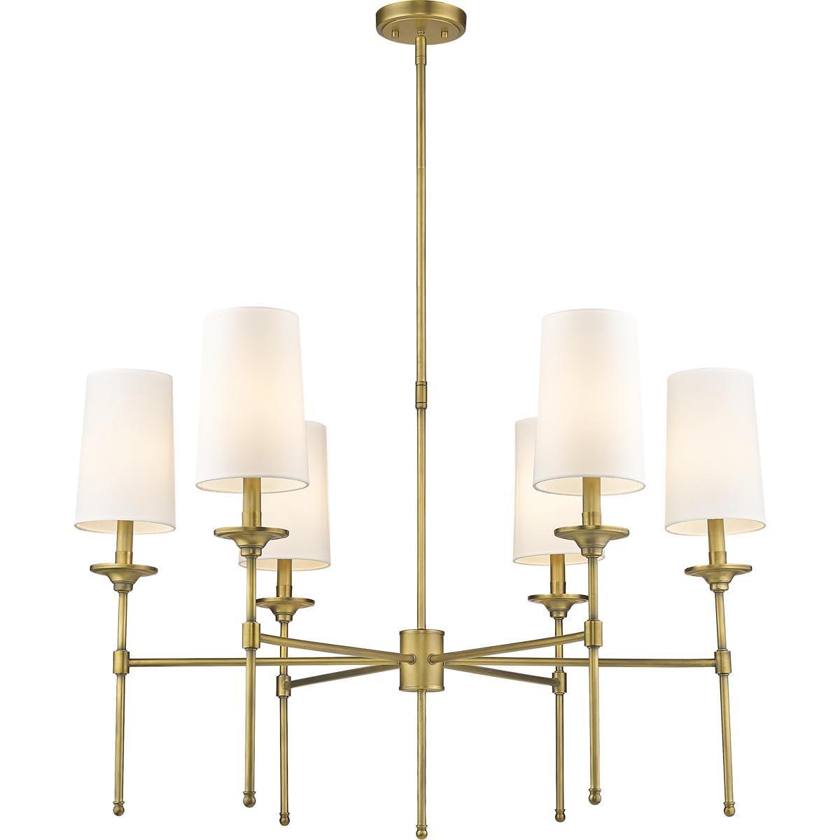 Z-Lite Emily 6 - Light Chandelier in  Rubbed Brass
