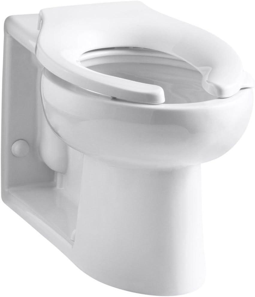 Anglesey Floor-Mounted Wall-Outlet 1.6 GPF Flushometer Valve Elongated Bowl with Rear Inlet