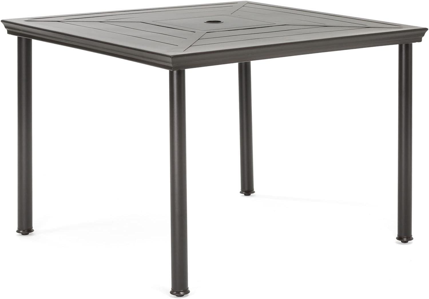 Hanover Montclair 9-Piece High-Dining Set in Ocean Blue with 8 Counter-Height Swivel Chairs and 60-Inch Square Table