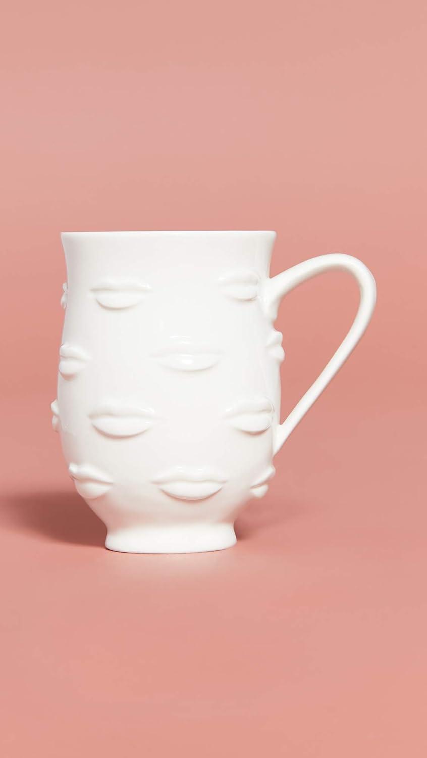 Gala White Ceramic Embossed Everyday Mug