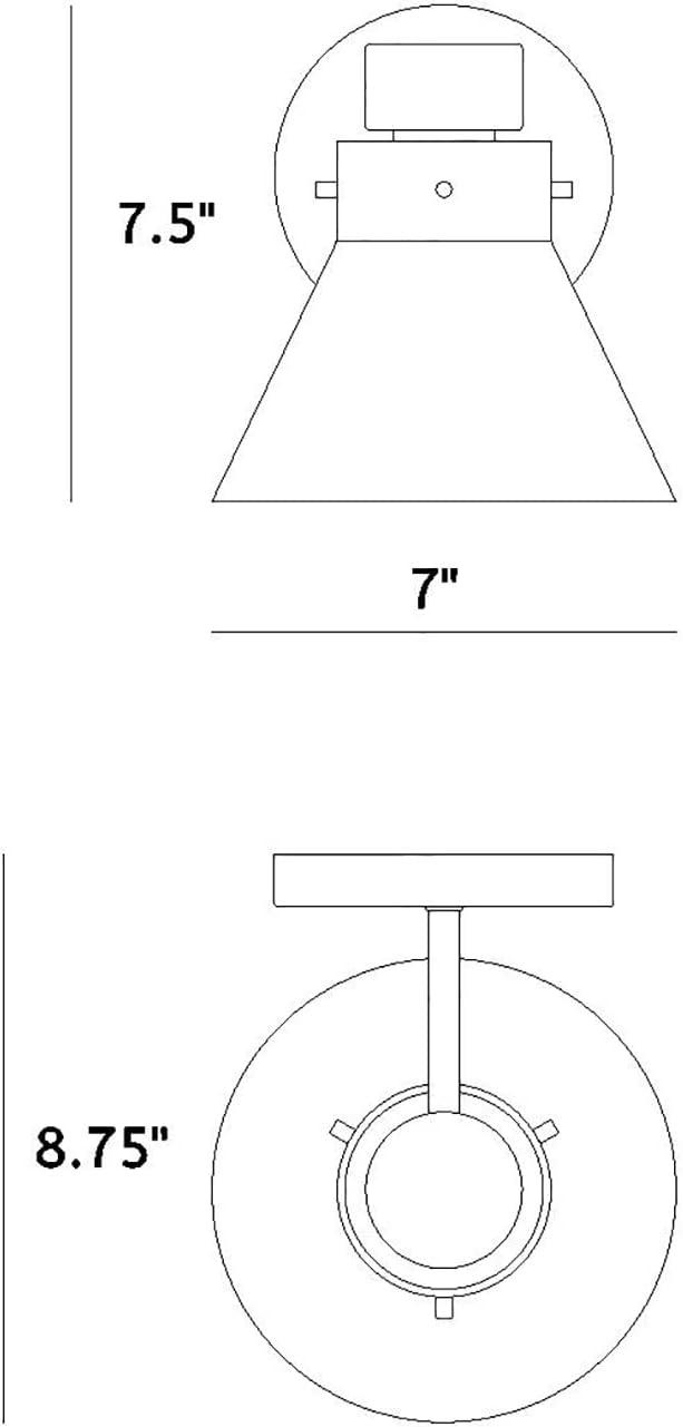 Willow Creek 7.5 inch Brushed Gold Wall Sconce with Clear Glass Shade