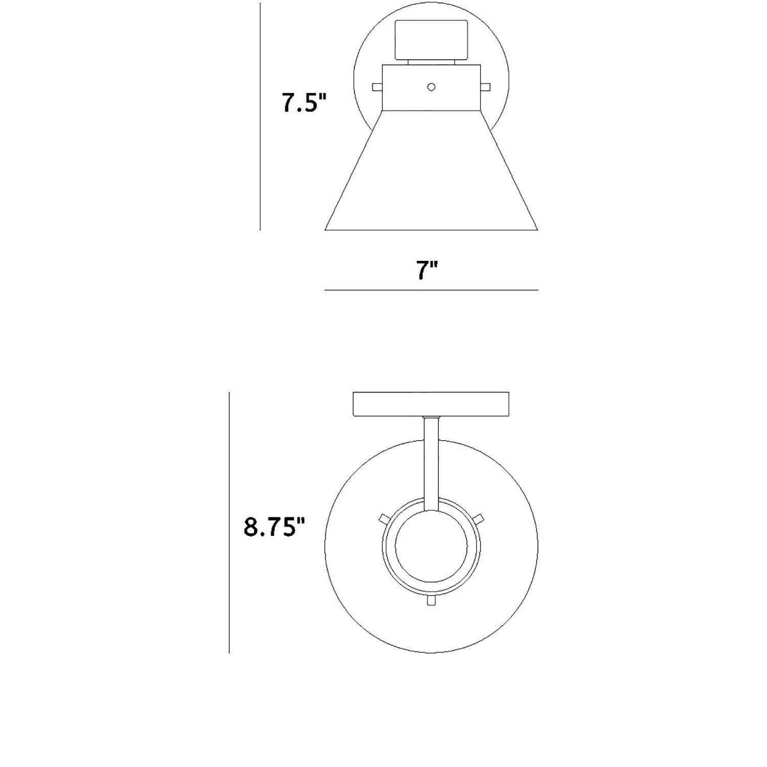 Willow Creek 7.5 inch Brushed Gold Wall Sconce with Clear Glass Shade
