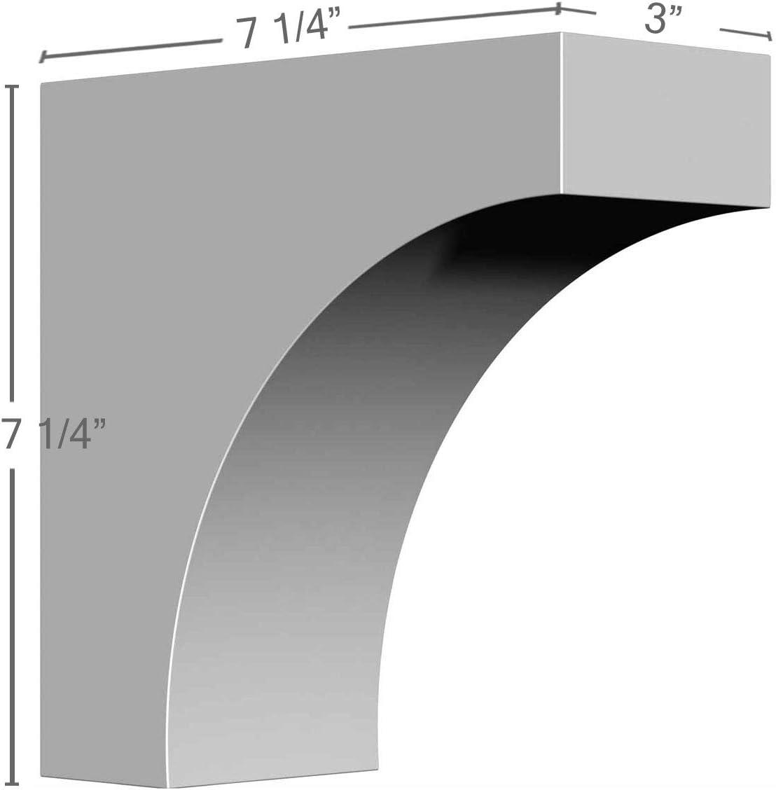 Ekena Millwork 3"W x 7 1/4"D x 7 1/4"H Stockport Bracket