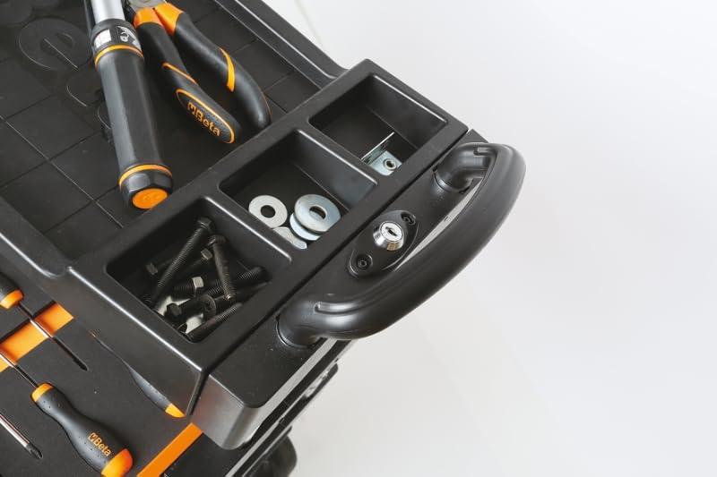 Beta Beta C27S Collapsible Tool Cart, 4” Steering Casters with Brake, 110 Pound Load Capacity