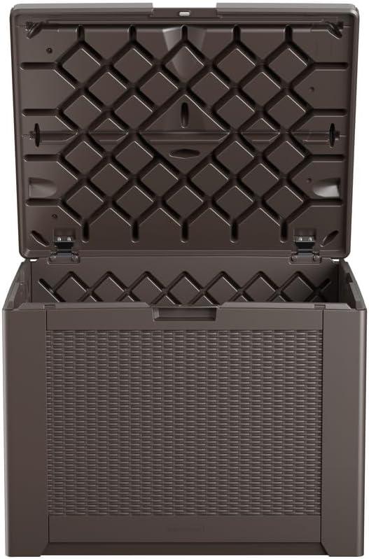Rubbermaid Rubbermaid Deck Box, Medium, 74 Gallon, Brown