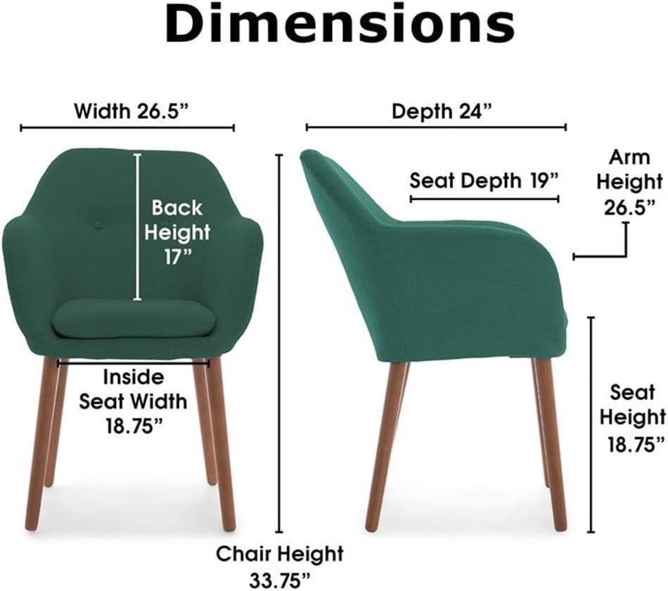 Adore Decor Roux Mid-Century Accent Chair for Home Office or Living Room