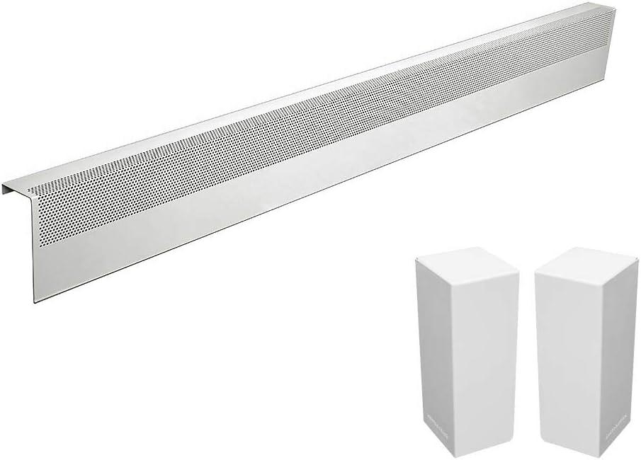 Baseboarders Baseboarders Basic Steel Easy Slip-On Baseboard Heater Cover Coupler - White