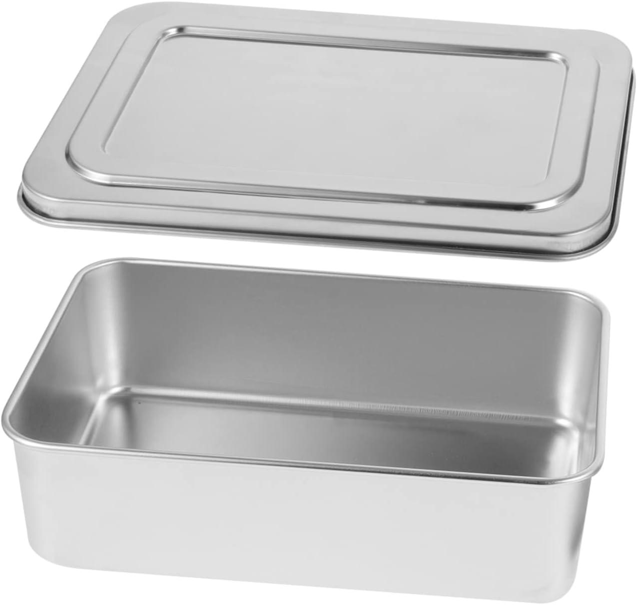 Covered Baking Tray Pan for Kitchen Metal Cake Cheesecakes Pancake with Lid Pans Lids