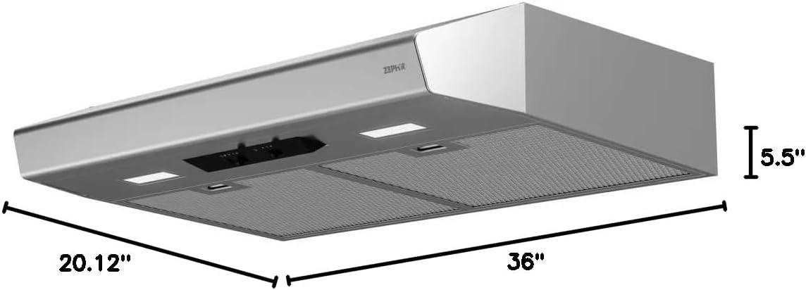 36" Breeze I 250 CFM Convertible Under Cabinet Range Hood