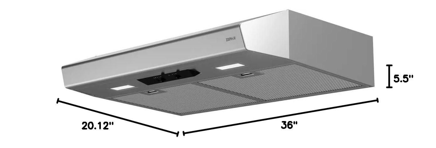 36" Breeze I 250 CFM Convertible Under Cabinet Range Hood
