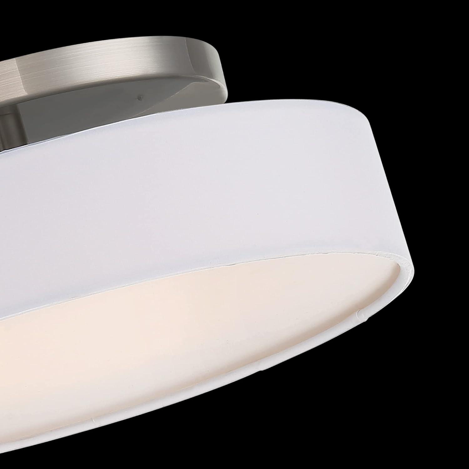 WAC Lighting Manhattan 20" LED 2700K Contemporary Aluminum Flush Mount in Nickel