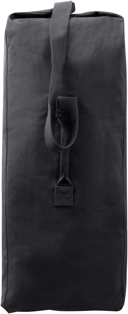 Rothco Top Load Canvas Duffle Bag, Black, 21" x 36"