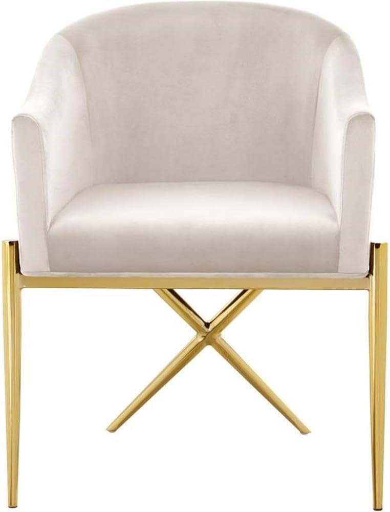 Meridian Furniture Xavier Cream Velvet Dining Chair