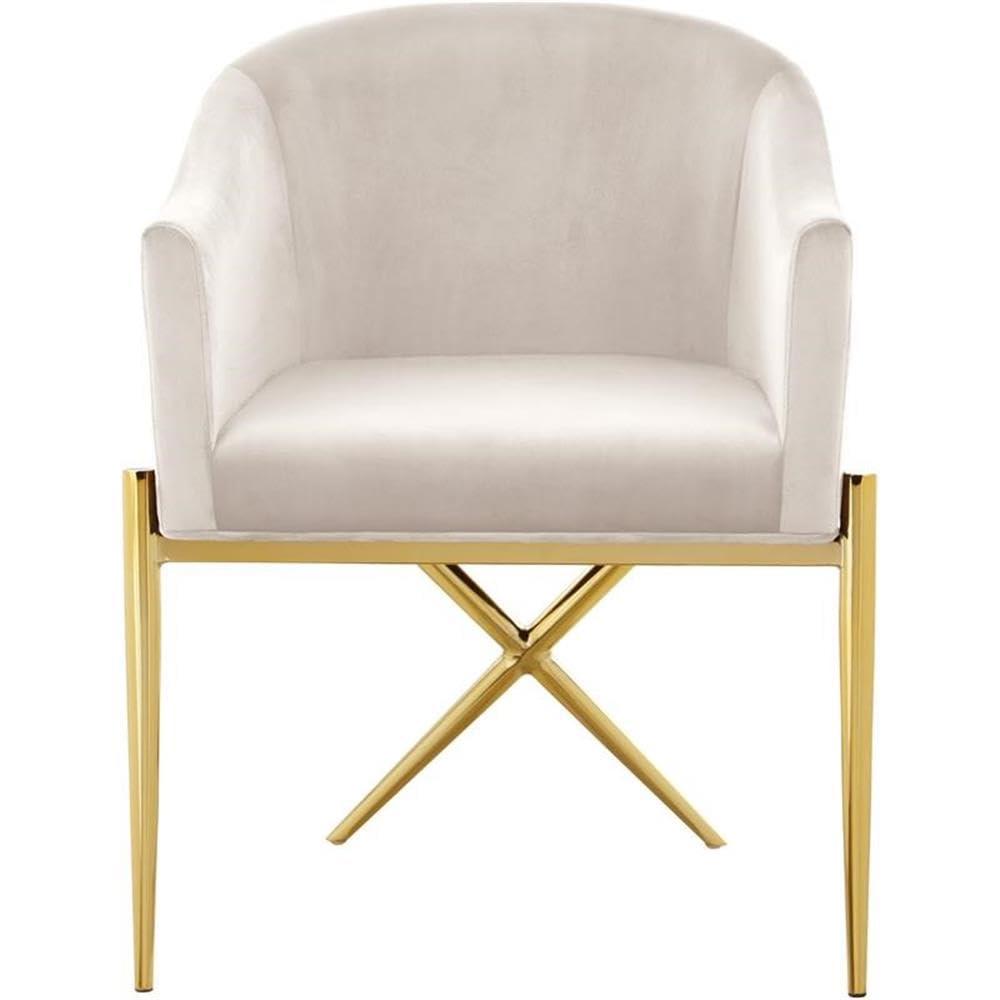 Meridian Furniture Xavier Cream Velvet Dining Chair