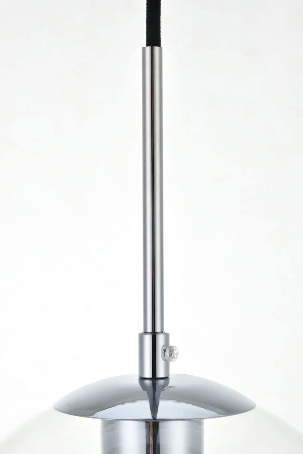 Elegant Lighting Baxter 3 Lights Brass Pendant With Clear Glass