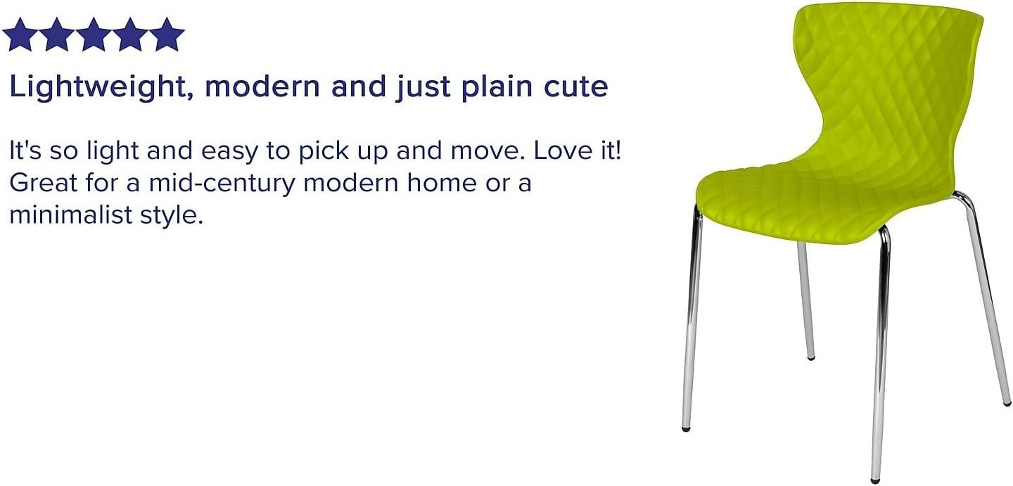 Lowell Contemporary Design Plastic Stack Chair (Set of 4)