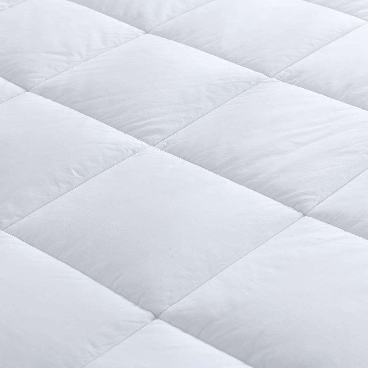 Eco Life  Natural Cotton Soft BioFill Mattress Pad - White Full