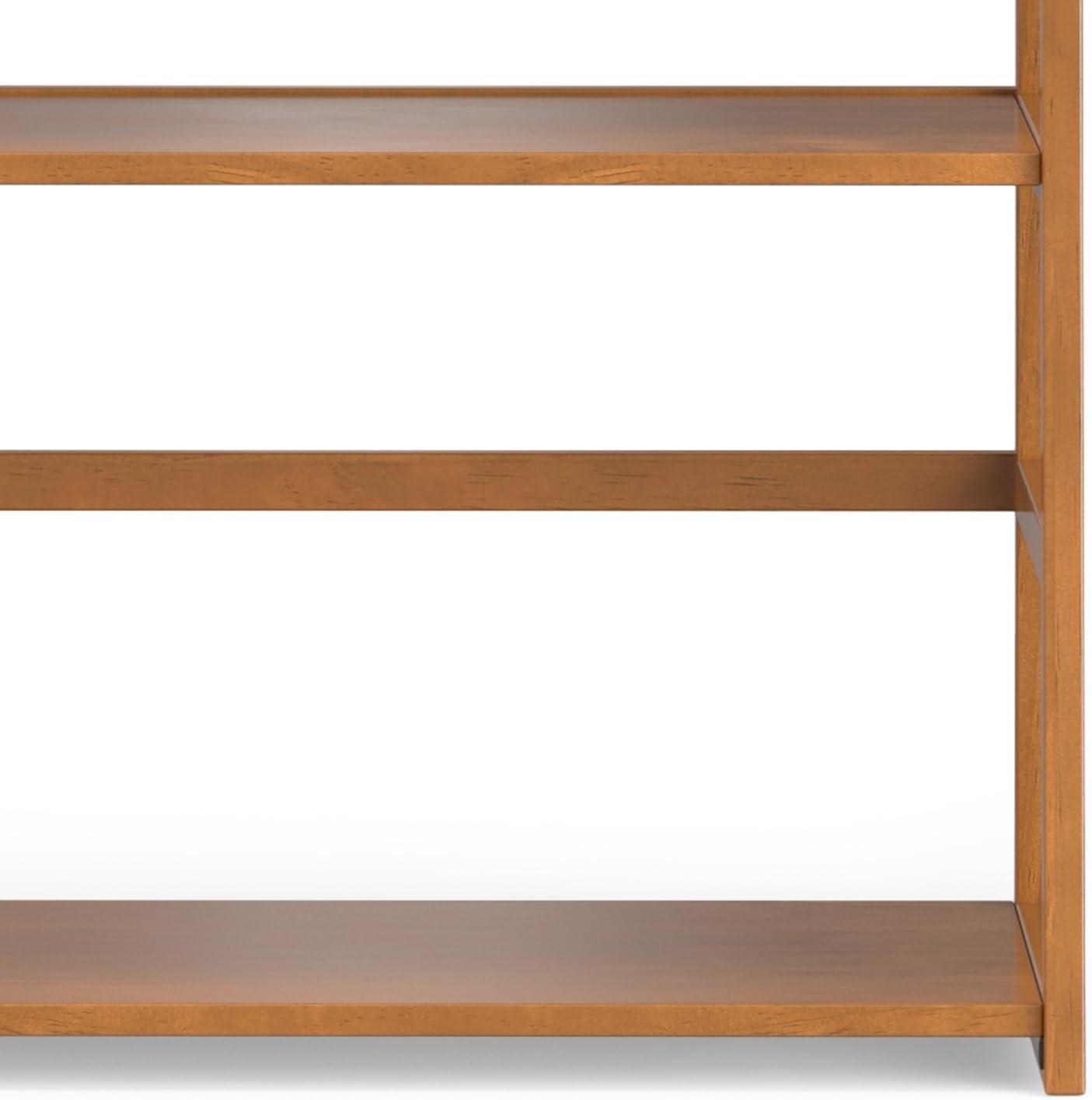 Simpli Home Acadian 30"W Solid Wood 5 Shelf Ladder Bookcase with Open Shelves