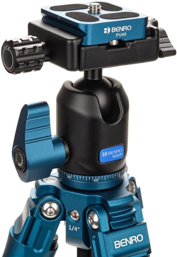Benro 61.4" Black and Blue Aluminum Tripod with Ball Head