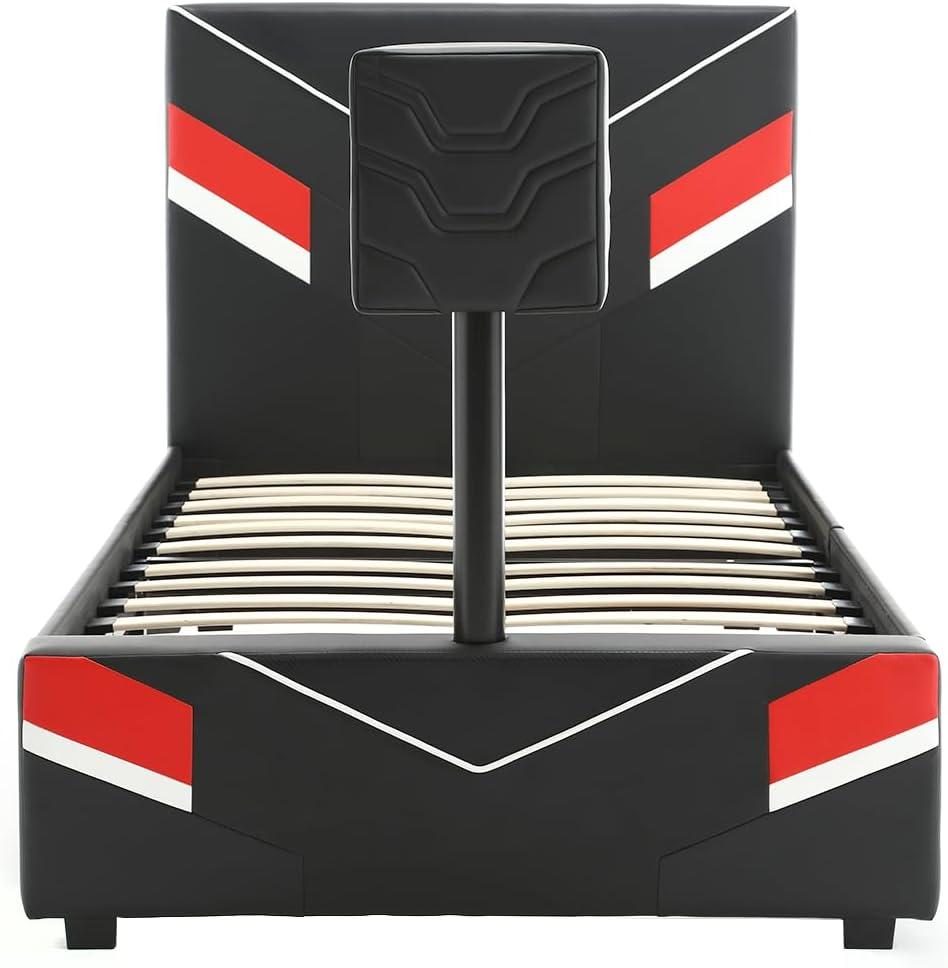 X Rocker Orion eSports Gaming Bed Frame with TV Mount, Child/Teen, Black/Red, Twin, 42.5" H