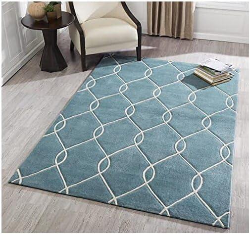 Momeni Bliss 5' X 7'6" Contemporary Hand Tufted Rug in Teal