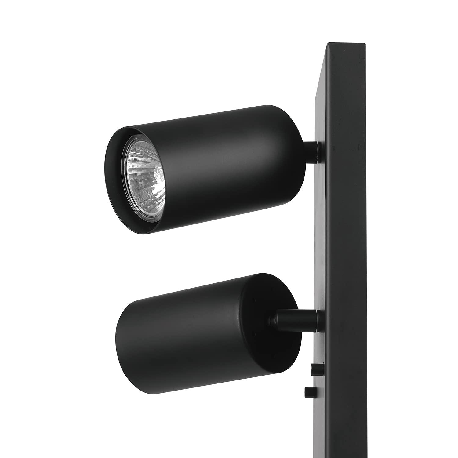 GLOBE Electric 51845 2-Light Plug-in or Hardwire Wall Sconce, Matte Black, in-Line On/Off Switch, Wall Lighting, Wall Lights for Bedroom, Kitchen Sconces Wall Lighting, Home Décor, Bulb Not Included