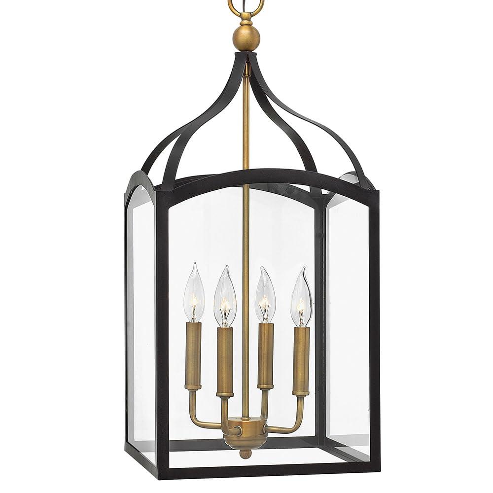 Hinkley 8-Light Two-Tier Open Frame Foyer Chain-Hung Rectangle Chandelier