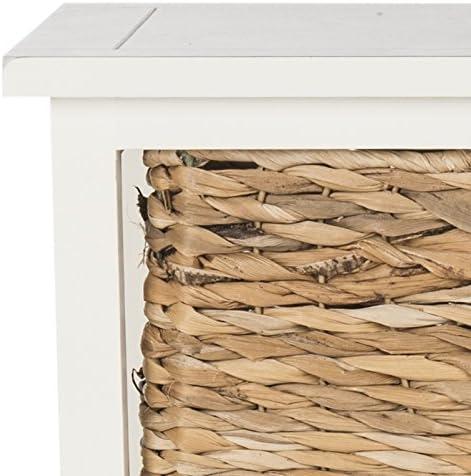 Halle Storage Side Table - AMH5738 - Vintage White - Safavieh Couture