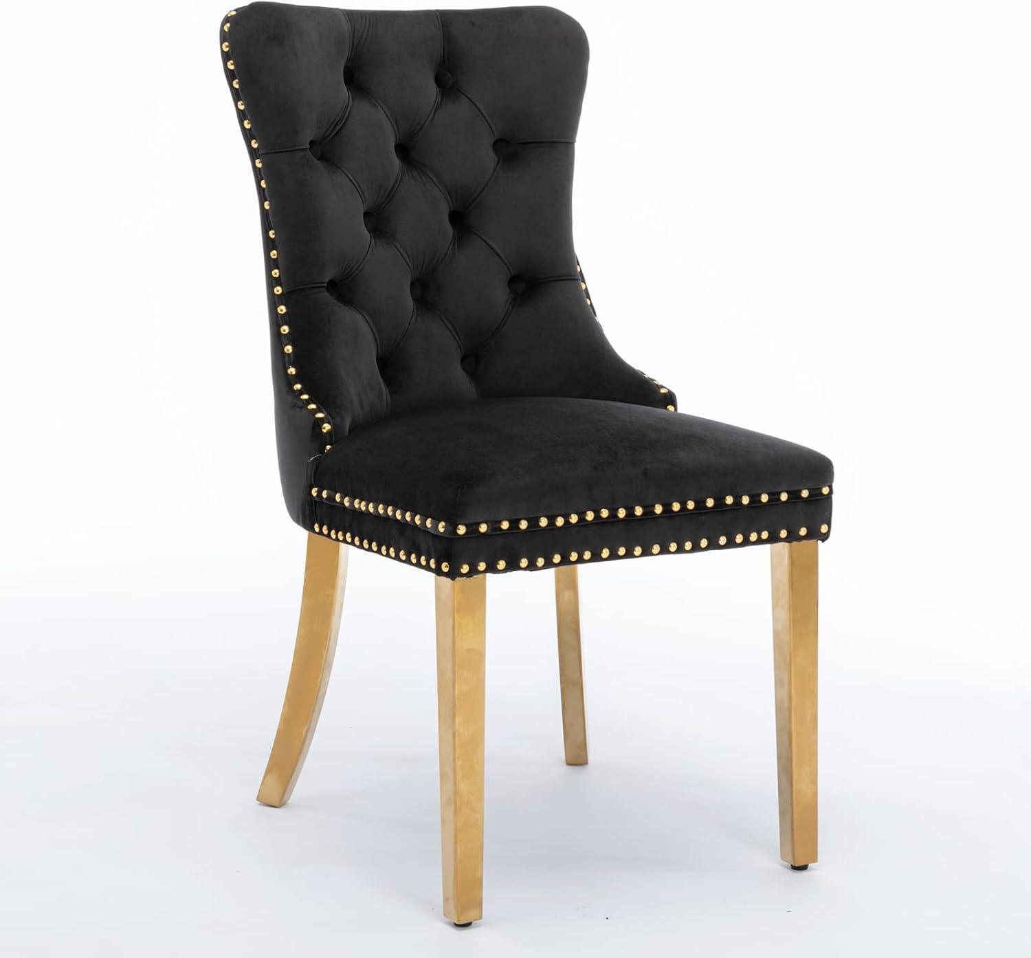 Alrick Tufted Velvet Wing Back Side Chair