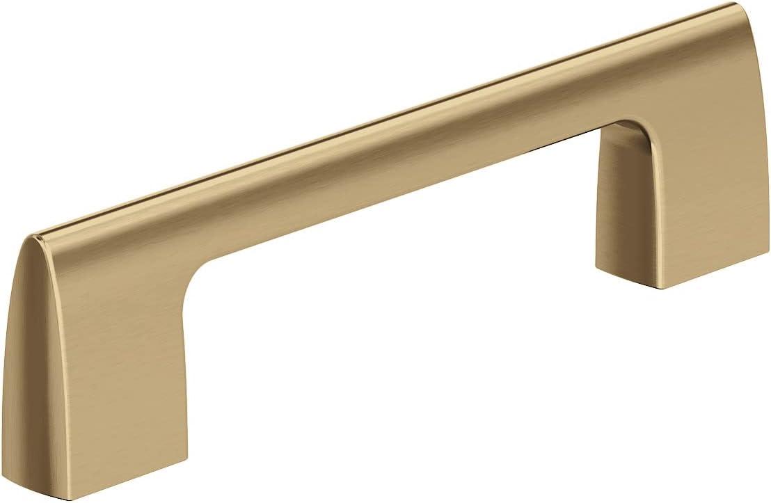 Amerock Riva 3-3/4 inch (96mm) Center-to-Center Champagne Bronze Cabinet Pull