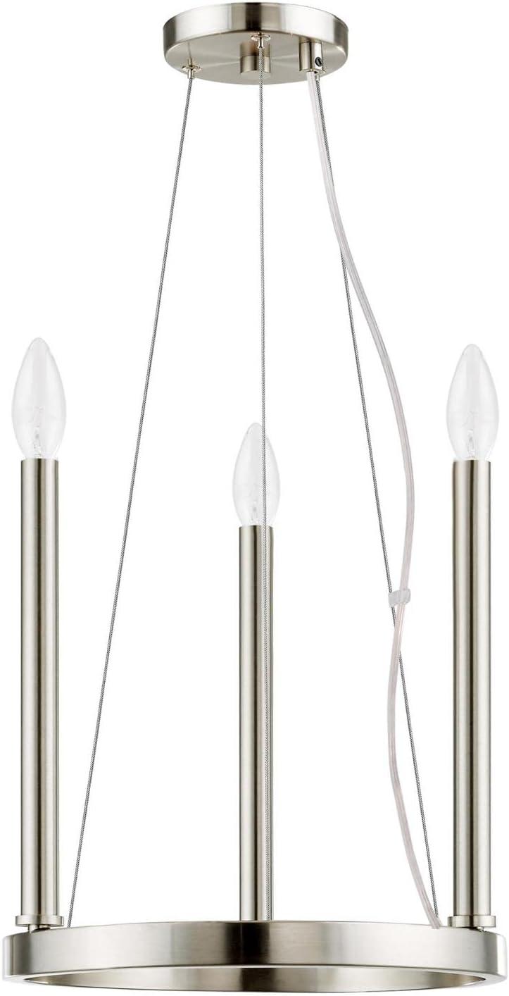 Livex Lighting Alpine 3 - Light Chandelier in  Brushed Nickel